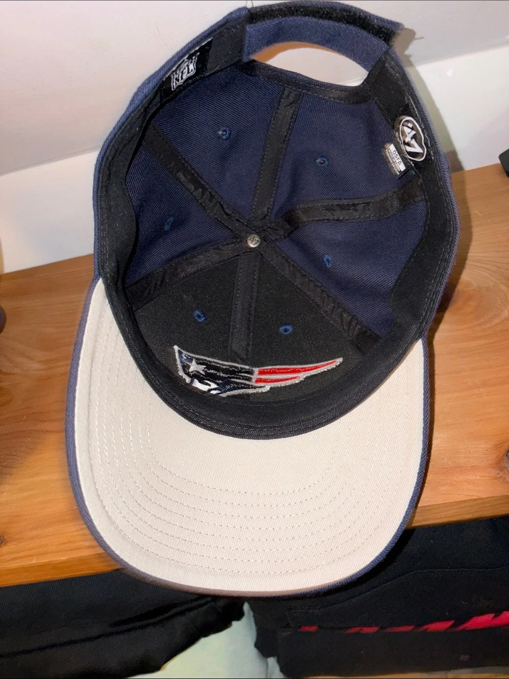 47 Brand New England Patriots Navy Cap with Red & White Logo